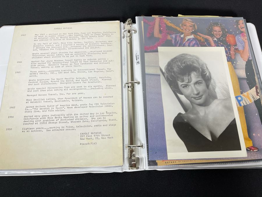 Actress Carole Mathews Old Hollywood Personal Filmography Scrapbook With Movie Scene & Set B&W Photos And Clippings - See Photos [Photo 6]