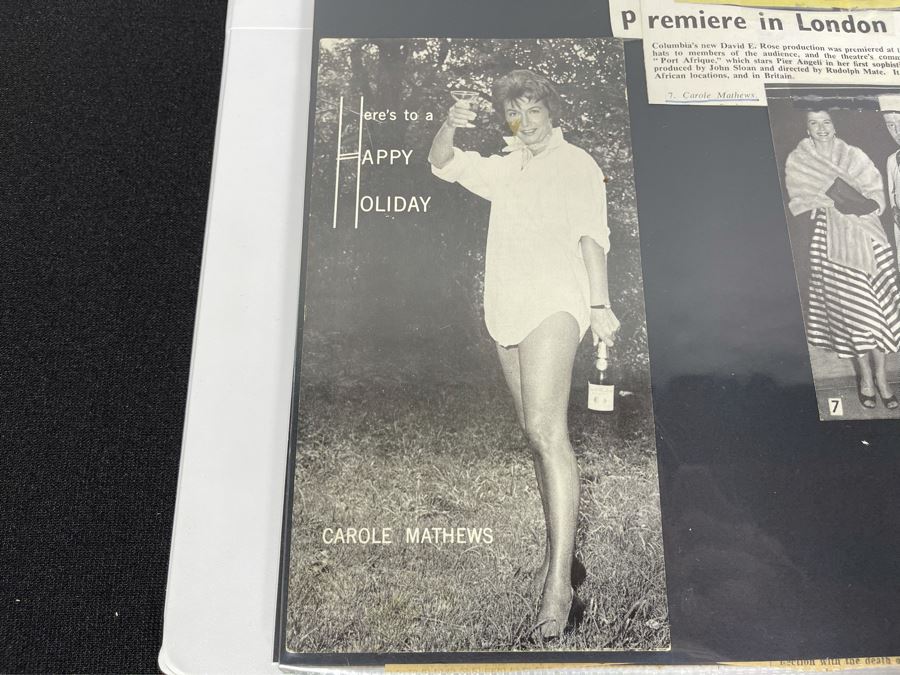 Actress Carole Mathews Old Hollywood Personal Filmography Scrapbook With Movie Scene & Set B&W Photos And Clippings - See Photos [Photo 13]