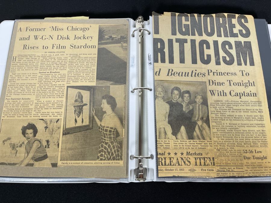 Actress Carole Mathews Old Hollywood Personal Filmography Scrapbook With Movie Scene & Set B&W Photos And Clippings - See Photos [Photo 9]