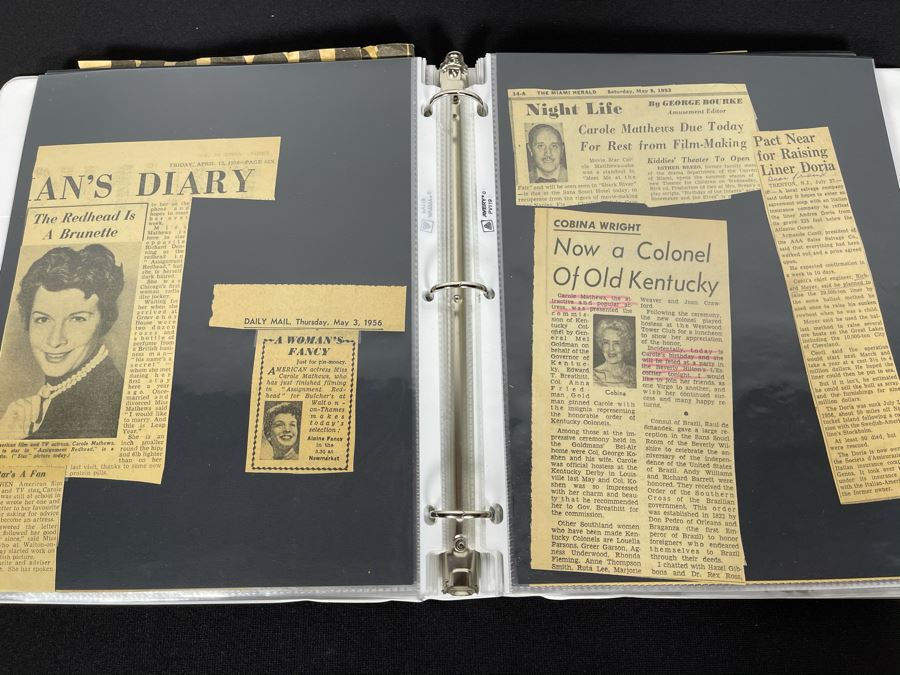 Actress Carole Mathews Old Hollywood Personal Filmography Scrapbook With Movie Scene & Set B&W Photos And Clippings - See Photos [Photo 16]