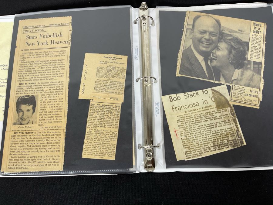 Actress Carole Mathews Old Hollywood Personal Scrapbook With B&W Photos And Clippings - See Photos [Photo 10]