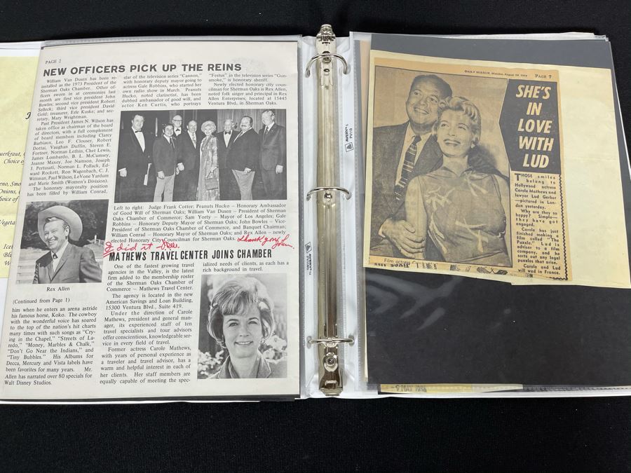 Actress Carole Mathews Old Hollywood Personal Scrapbook With B&W Photos And Clippings - See Photos [Photo 7]
