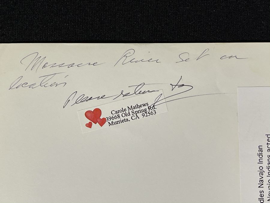 Actress Carole Mathews Old Hollywood B&W Photograph Western Movie Set Shot From 'Massacre River' Leading Lady Carole Mathews Cuddle Navajo Indian Baby [Photo 5]