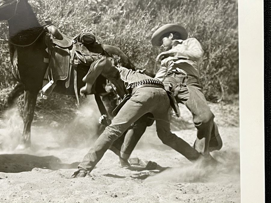 Actress Carole Mathews Old Hollywood B&W Photograph Western Movie Scene From 'Massacre River' [Photo 3]