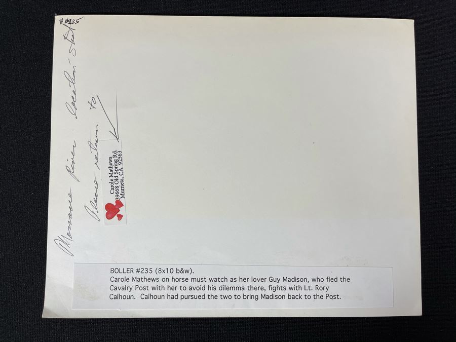 Actress Carole Mathews Old Hollywood B&W Photograph Western Movie Scene From 'Massacre River' [Photo 4]