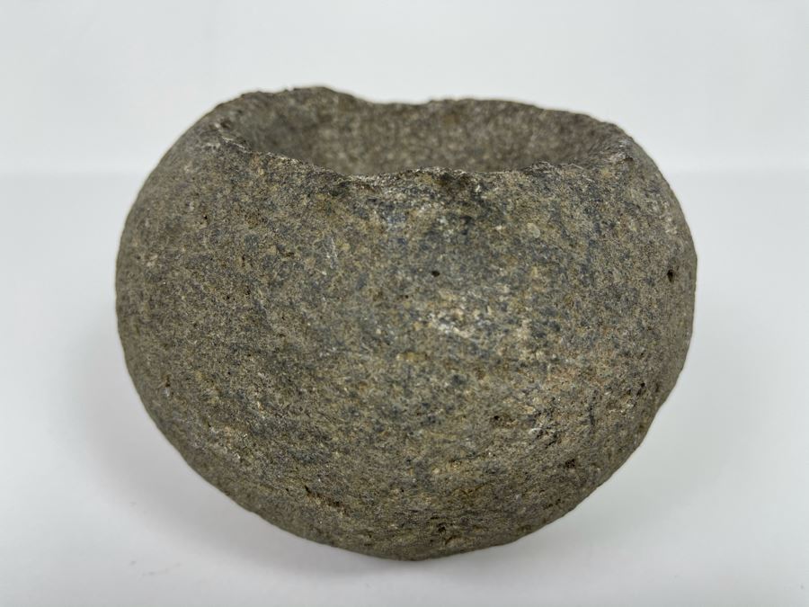 Old Native Round Metate Mealing Stone 6W X 4H [Photo 5]