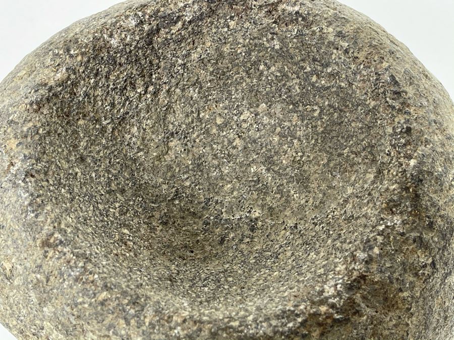 Old Native Round Metate Mealing Stone 6W X 4H [Photo 9]