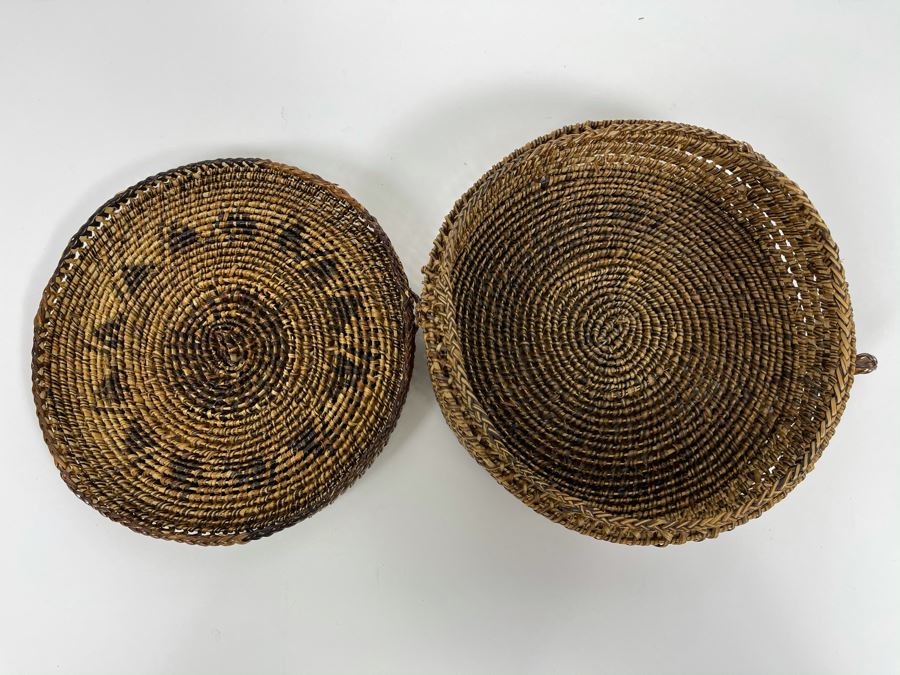 Vintage Woven Basket With Lid 8W X 3H [Photo 9]