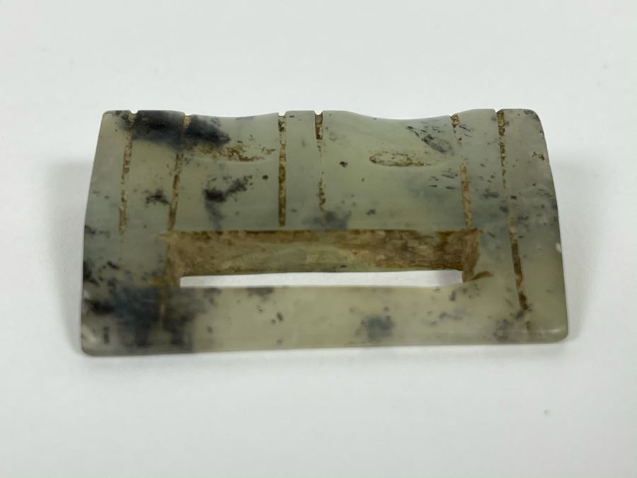 Vintage Chinese Carved Stone Lock (Use As A Pendant) 1.5W X 1H [Photo 5]