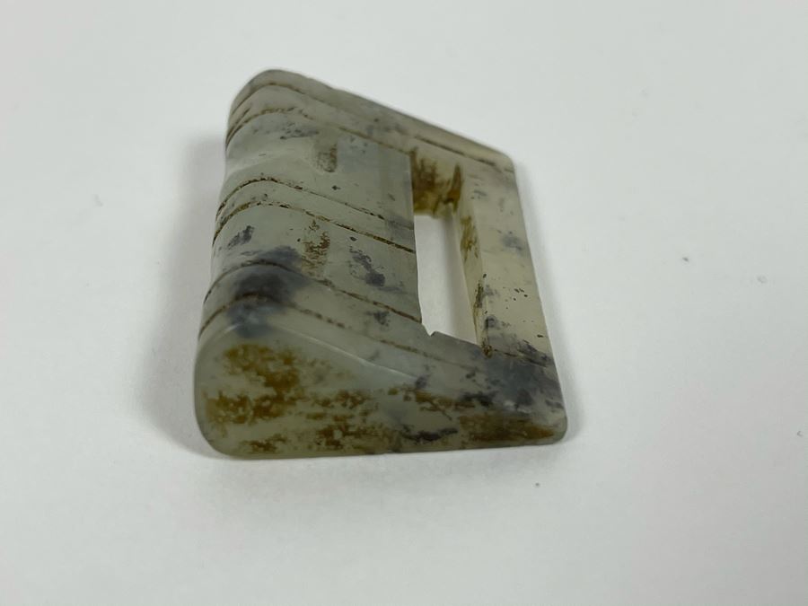 Vintage Chinese Carved Stone Lock (Use As A Pendant) 1.5W X 1H [Photo 4]