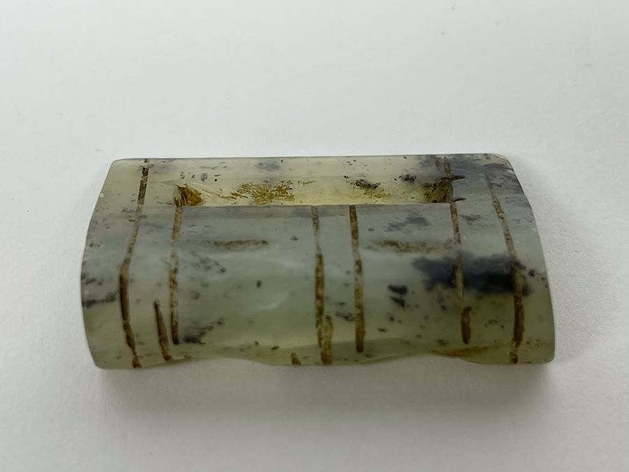 Vintage Chinese Carved Stone Lock (Use As A Pendant) 1.5W X 1H [Photo 3]