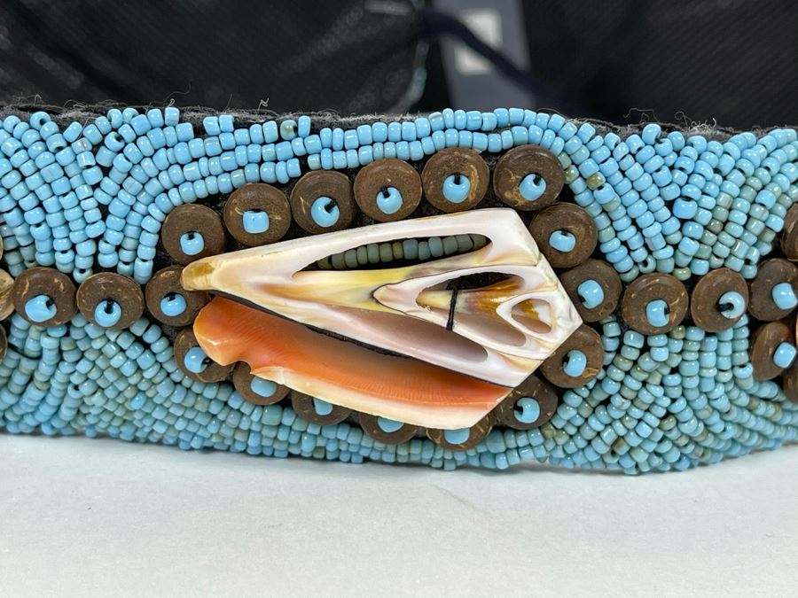 Hand Beaded Belt With Shells 30L Retails $149 [Photo 2]