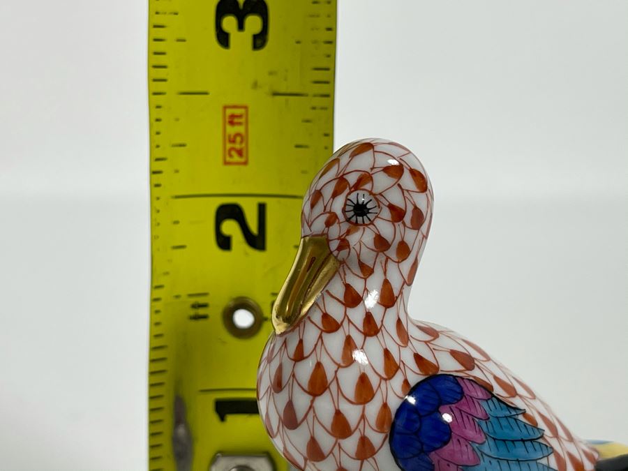 Herend Hungary Small Hand-Painted Duck Bird Figurine 2.25H [Photo 6]