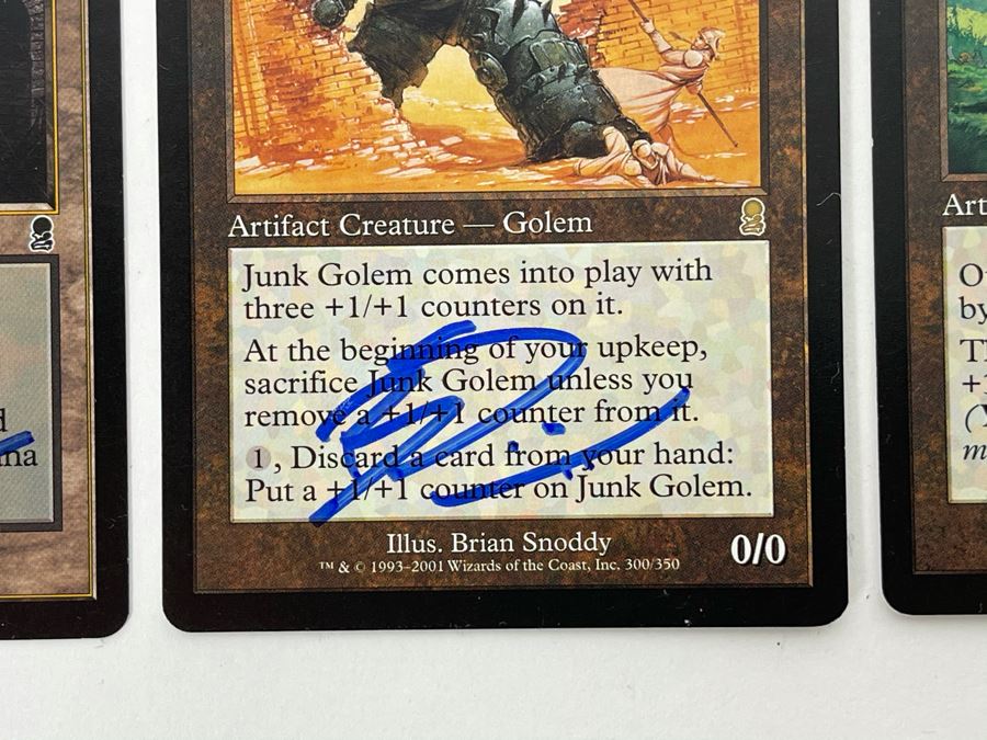 Brian Snoddy Signed Magic: The Gathering 'Artist Proof' Cards (Blank Back): Bog Wreckage, Junk Golem, Otarian Juggernaut From Wizards Of The Coast [Photo 4]