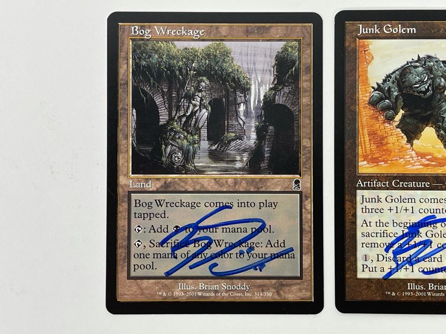 Brian Snoddy Signed Magic: The Gathering 'Artist Proof' Cards (Blank Back): Bog Wreckage, Junk Golem, Otarian Juggernaut From Wizards Of The Coast [Photo 7]