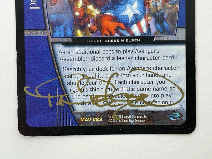 Terese Nielsen Signed Marvel Avengers Assemble! Trading Card Game #3 Upper Deck [Photo 3]