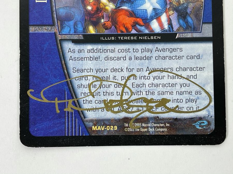 Terese Nielsen Signed Marvel Avengers Assemble! Trading Card Game #3 Upper Deck [Photo 4]