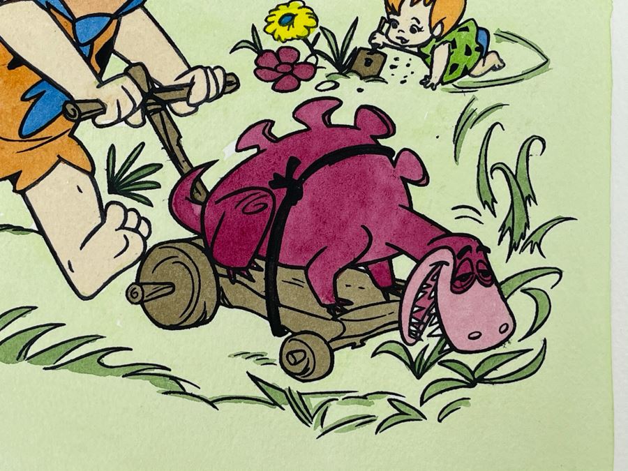 Limited Edition The Flintstones Lithograph From Vintage TV Commercial Possibly The Flintstones Vitamins Commercial Hanna Barbera 6 X 5 [Photo 7]