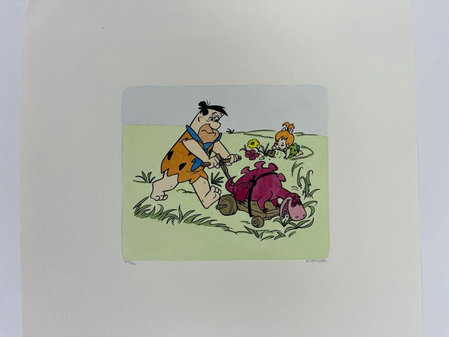 Limited Edition The Flintstones Lithograph From Vintage TV Commercial Possibly The Flintstones Vitamins Commercial Hanna Barbera 6 X 5 [Photo 2]