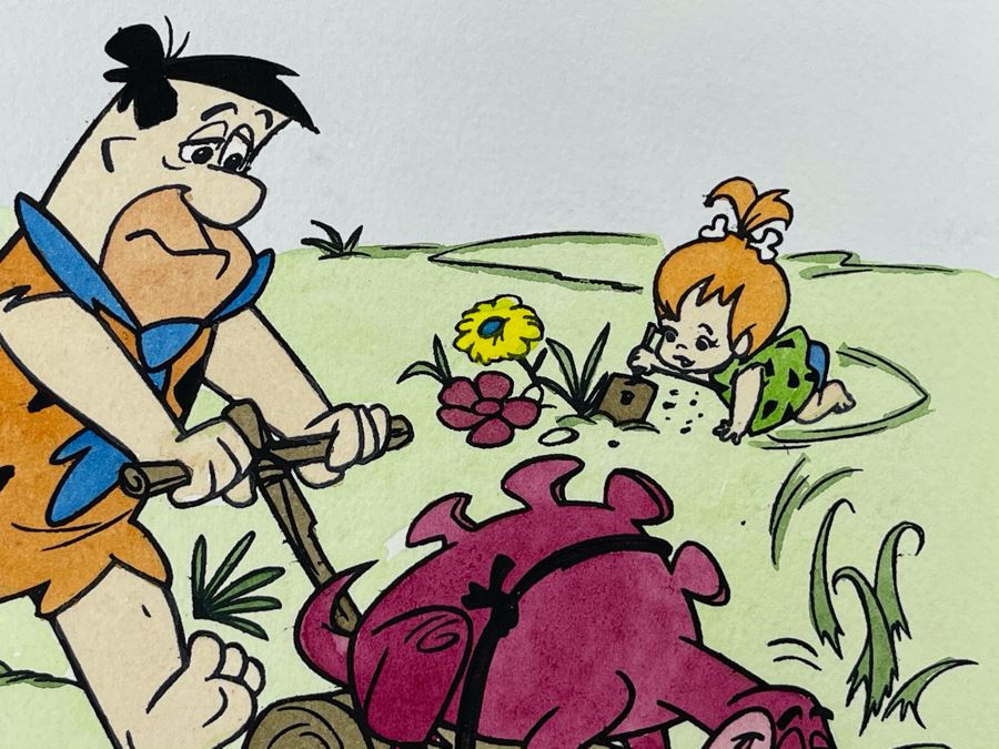 Limited Edition The Flintstones Lithograph From Vintage TV Commercial Possibly The Flintstones Vitamins Commercial Hanna Barbera 6 X 5 [Photo 8]