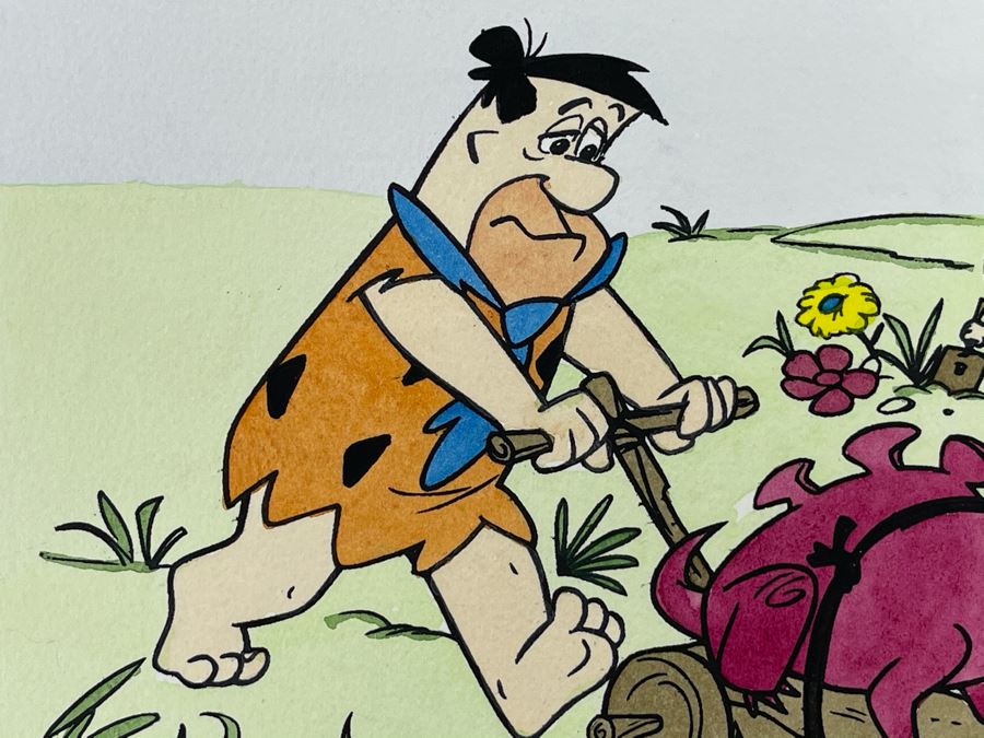Limited Edition The Flintstones Lithograph From Vintage TV Commercial Possibly The Flintstones Vitamins Commercial Hanna Barbera 6 X 5 [Photo 9]