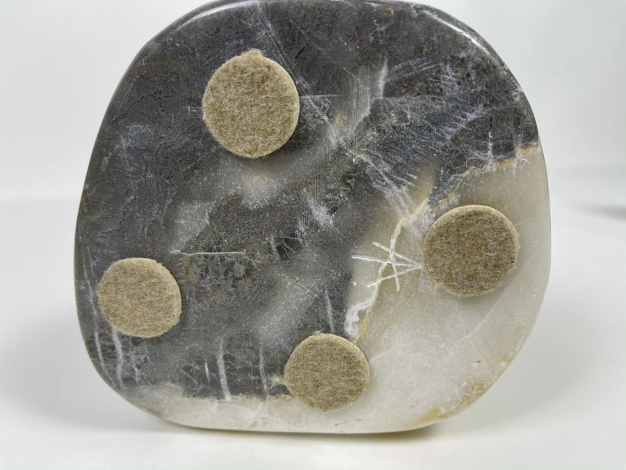 Large Original Andy Abeita Native American Pueblo Indian Tribe (Isleta Pueblo) 'Corn Maiden' Carved Stone Sculpture Bearing Turquoise Jewelry 1999 With Certificate Of Authenticity 6W X 21H [Photo 27]