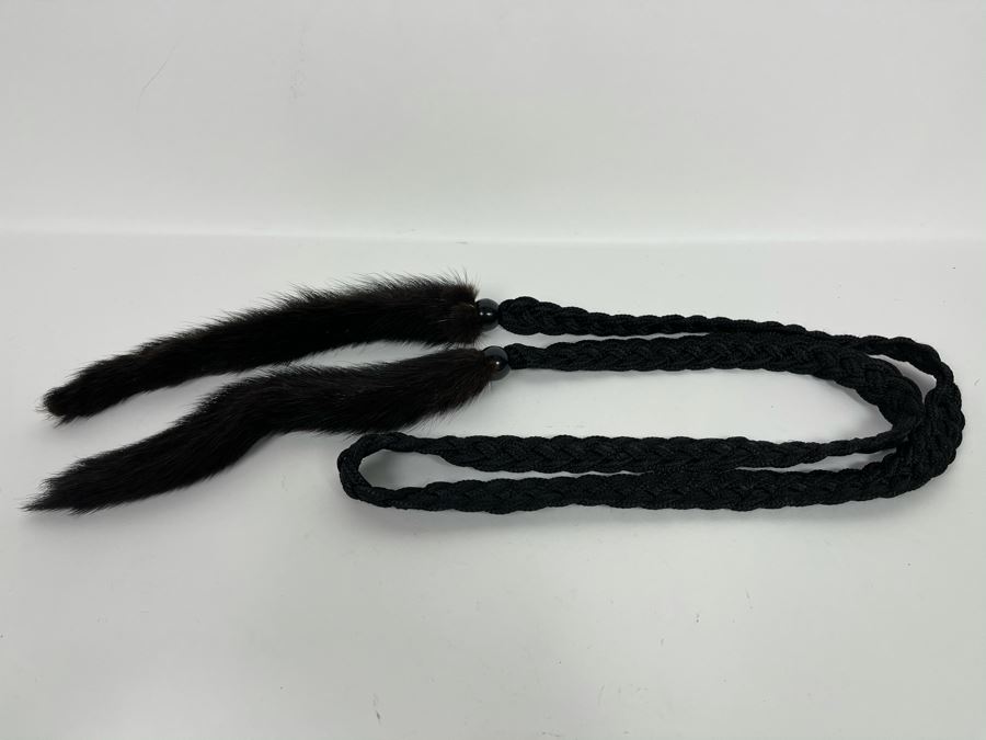 Fur-Tipped Braided Belt 48'L