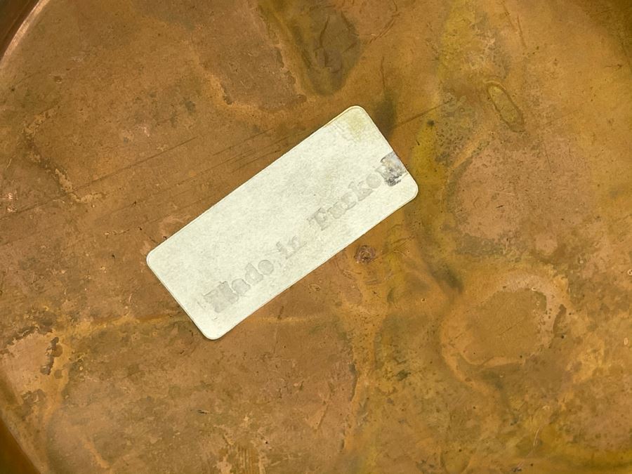 Vintage Turkish Hammered Copper Pot With Handle 9'H And Small Chinese Cloisonne Vase [Photo 9]