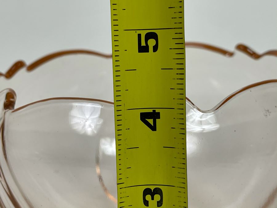 Vintage Footed Depression Glass Rose Bowl 6W X 4H [Photo 7]