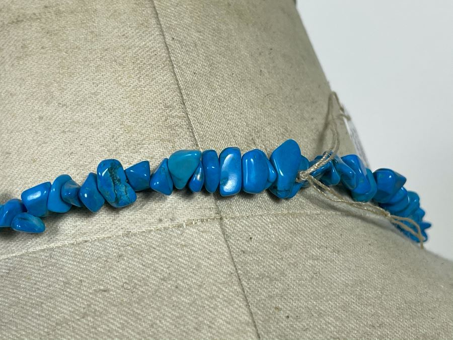 Turquoise Nuggets Strand Necklace 34'L [Photo 5]