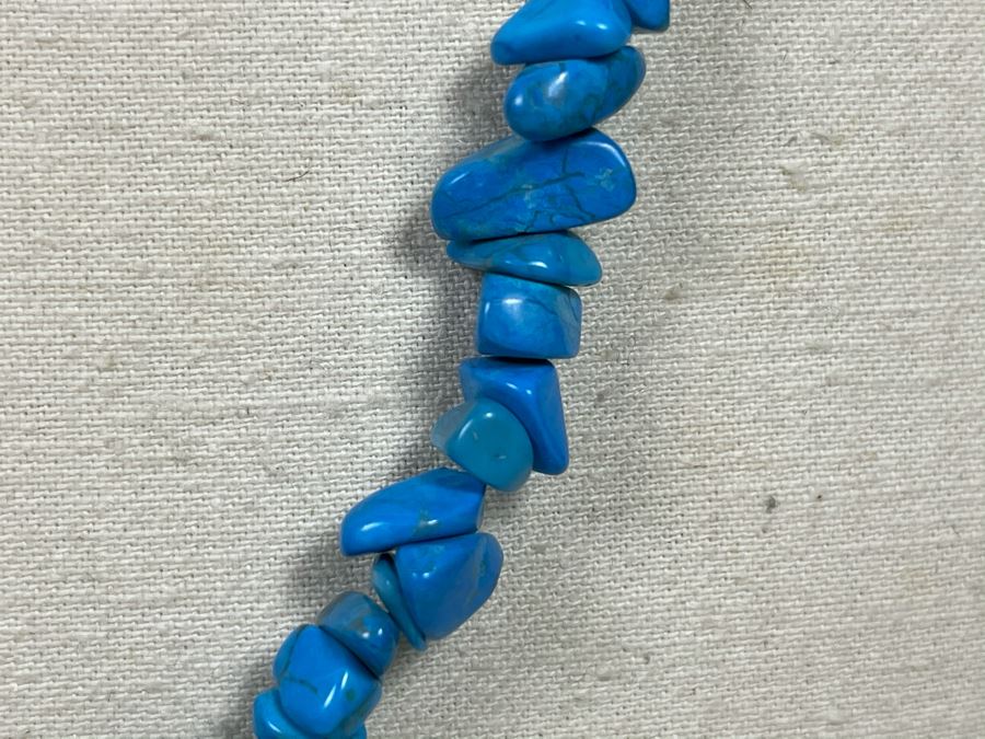 Turquoise Nuggets Strand Necklace 34'L [Photo 3]