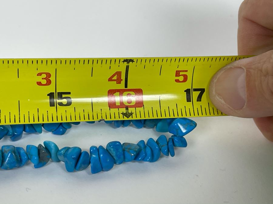 Turquoise Nuggets Strand Necklace 34'L [Photo 6]