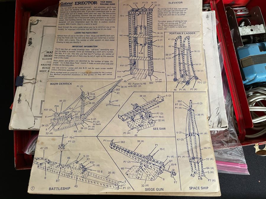 Vintage Gilbert Erector Set: The Electric Engine Set With Manuals [Photo 8]