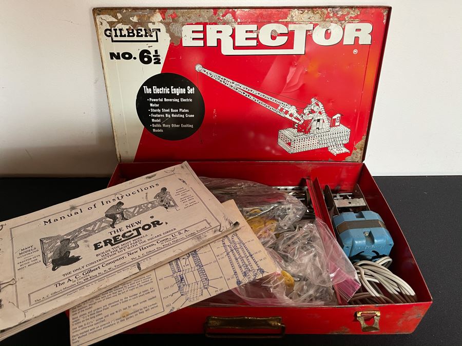 Vintage Gilbert Erector Set: The Electric Engine Set With Manuals [Photo 2]
