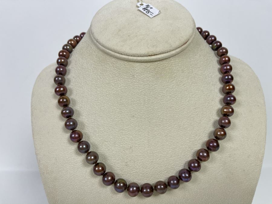 18' Pearl Necklace With Sterling Silver Clasp Retails $195 [Photo 3]
