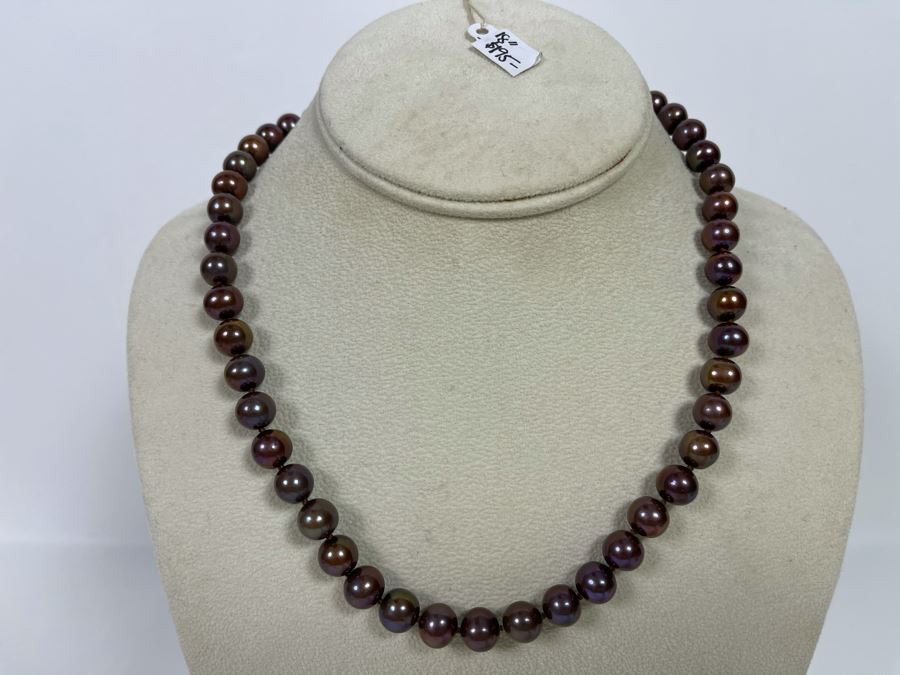 18' Pearl Necklace With Sterling Silver Clasp Retails $195 [Photo 2]