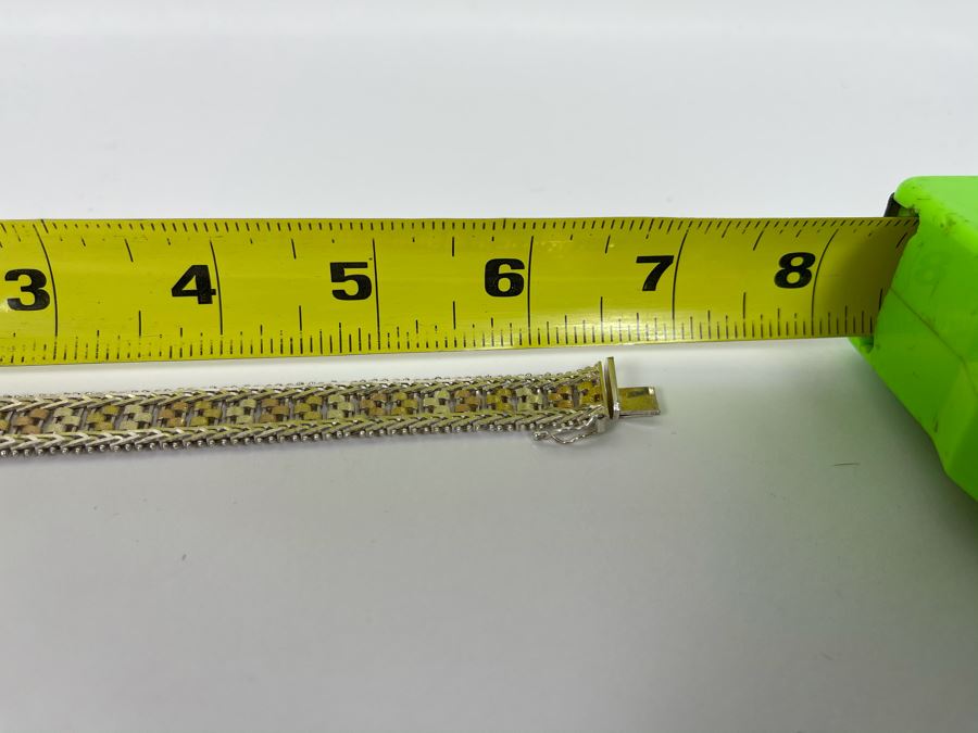 Vintage Italian Sterling Silver Bracelet Signed Milor Italy 7L 19g [Photo 6]