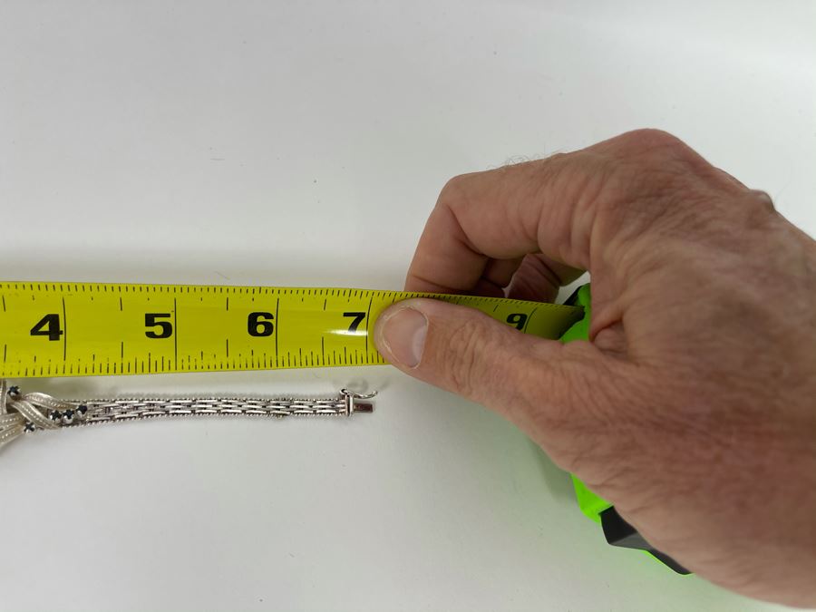 Vintage Italian Sterling Silver Bracelet Signed SU Italy 7L 15g [Photo 12]