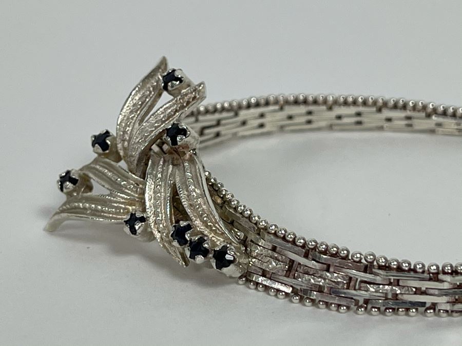 Vintage Italian Sterling Silver Bracelet Signed SU Italy 7L 15g [Photo 8]