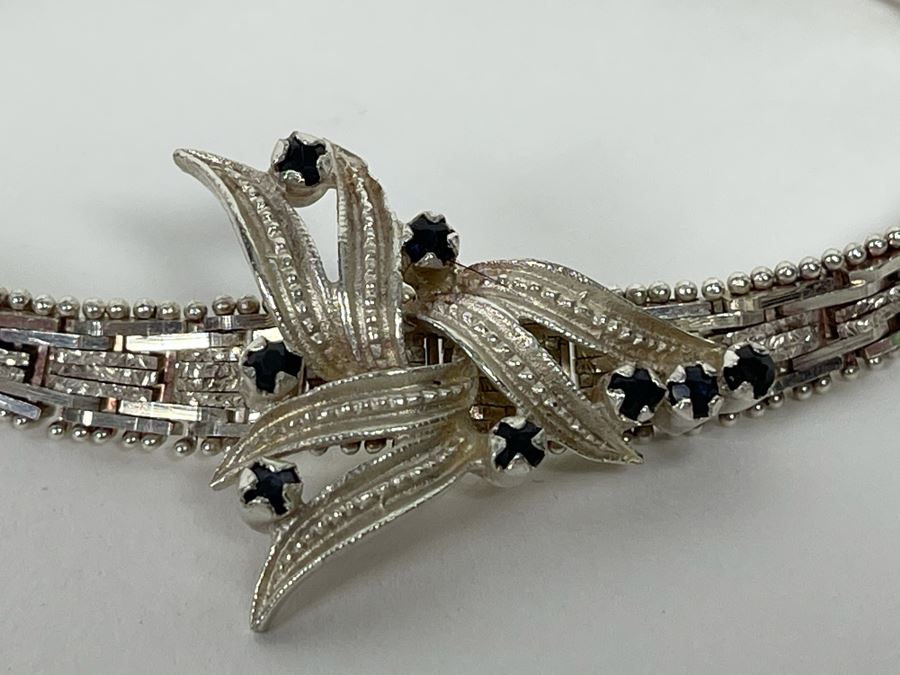 Vintage Italian Sterling Silver Bracelet Signed SU Italy 7L 15g [Photo 6]