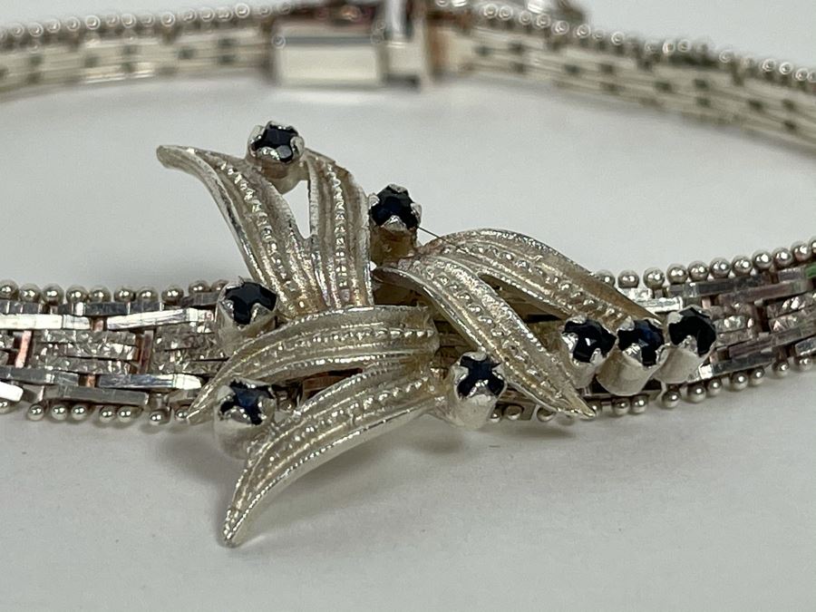 Vintage Italian Sterling Silver Bracelet Signed SU Italy 7L 15g [Photo 7]