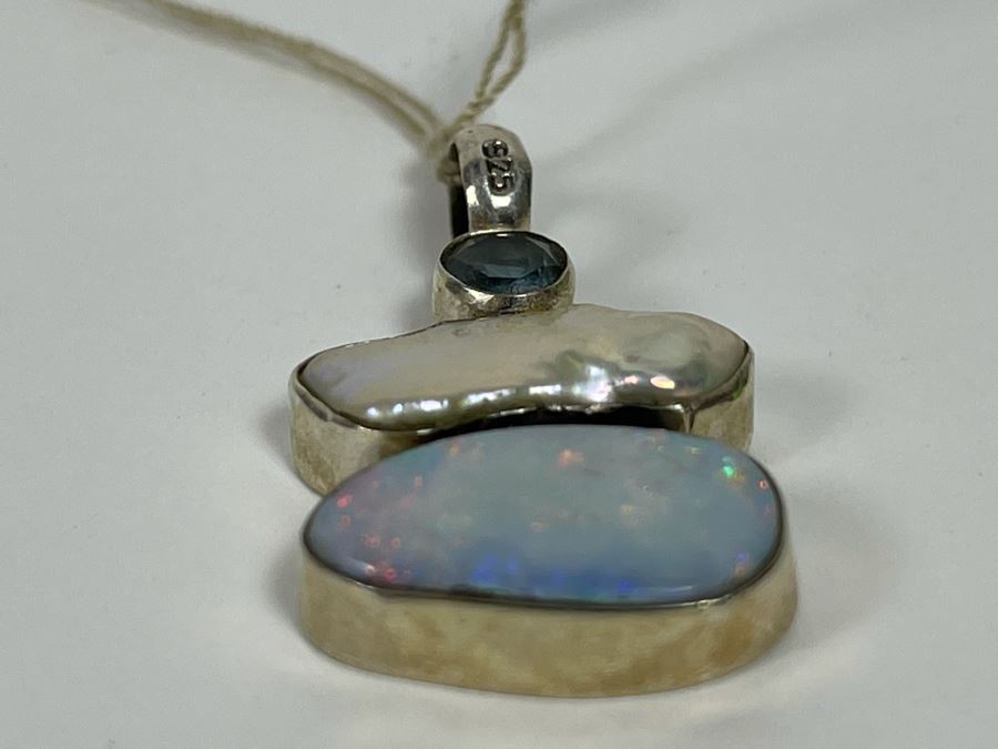 Sterling Silver Opal Pearl Pendant 5g [Photo 4]
