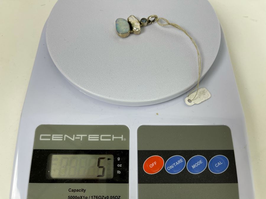 Sterling Silver Opal Pearl Pendant 5g [Photo 10]