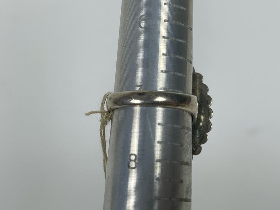 Vintage Sterling Silver Turquoise Ring Size 7 [Photo 8]