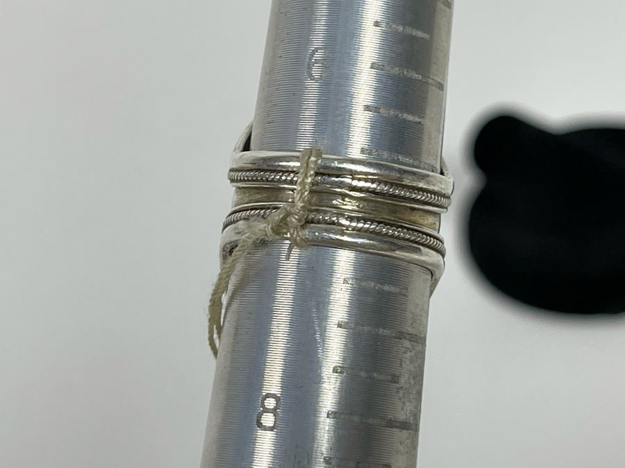 Sterling Silver Deco Style Ring 4.9g Size 7 [Photo 7]