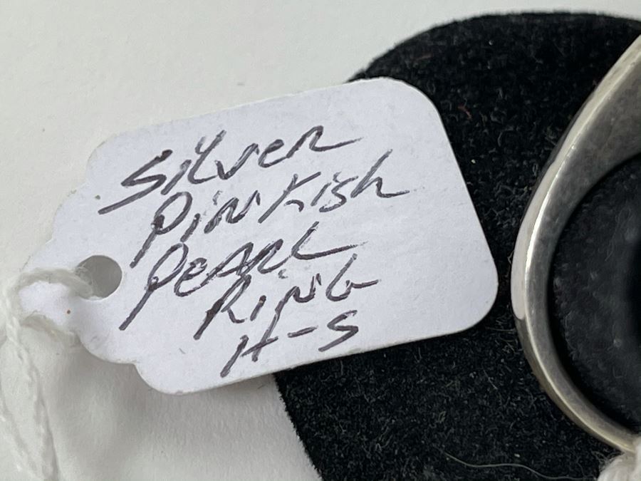 Sterling Silver Pinkish Pearl Ring 7g Size 7 Retails $75 [Photo 7]