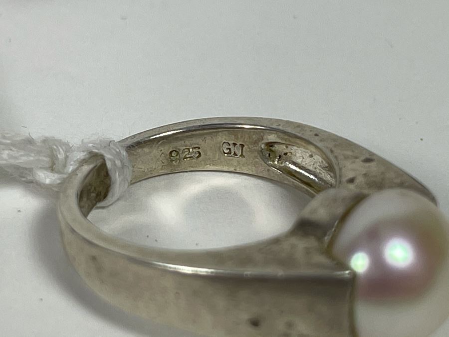 Sterling Silver Pinkish Pearl Ring 7g Size 7 Retails $75 [Photo 8]