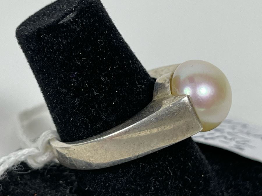 Sterling Silver Pinkish Pearl Ring 7g Size 7 Retails $75 [Photo 5]