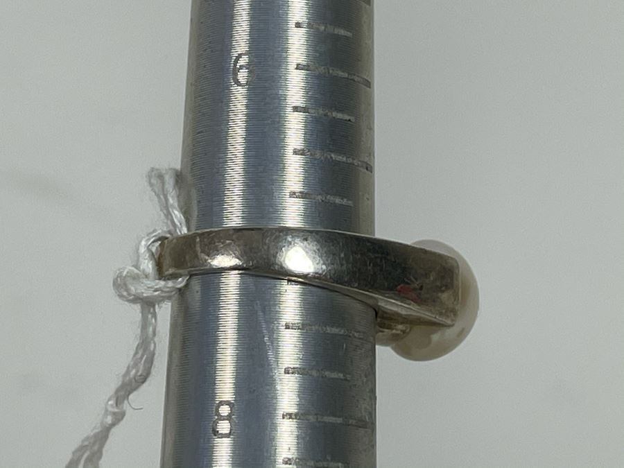 Sterling Silver Pinkish Pearl Ring 7g Size 7 Retails $75 [Photo 9]