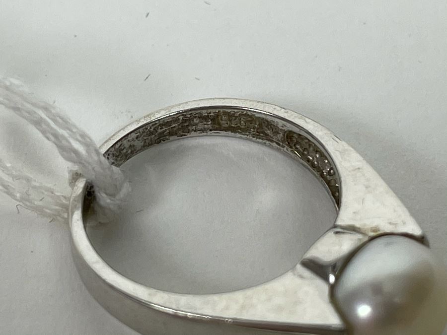 Sterling Silver Pinkish Pearl Ring 6.2g Size 8 Retails $75 [Photo 7]